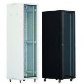 27U Stand alone cabinet 19"/ dimensiuni de gabarit: 800x1000mm ,4 x Polita fixa + Set de 2 organizatoare verticale de cabluri Dulapuri Rack
