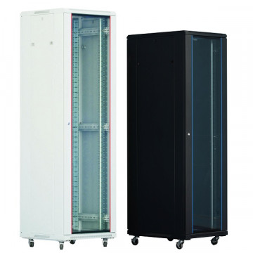 27U Stand alone cabinet 19"/ dimensiuni de gabarit: 800x1000mm ,4 x Polita fixa + Set de 2 organizatoare verticale de cabluri Dulapuri Rack 1