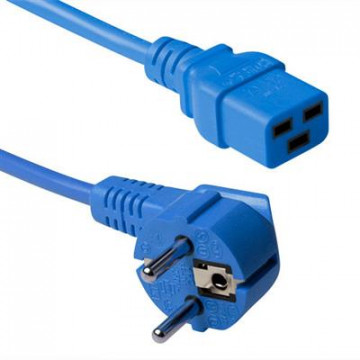 Cablu de alimentare UPS 230V, 16A, 1.20M, Schuko la IEC C19, Albastru Componente PC Second Hand 1