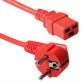 Cablu de alimentare UPS 230V, 16A, 1.20M, Schuko la IEC C19, Rosu Componente PC Second Hand 4