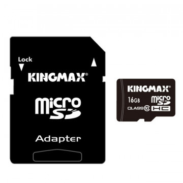 Card MicroSD KINGMAX SDHC 16GB (Class 10) Pro + Adaptor SD Componente & Accesorii