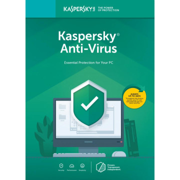 Licenta Retail Kaspersky Anti-Virus - protectie premiata, eficienta si securitate usor de gestionat - valabila pentru 1 an, 1 echipament Software