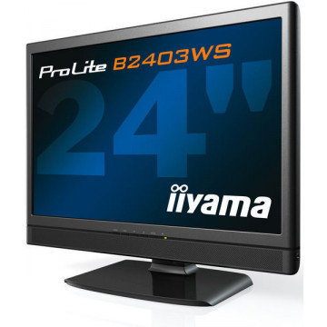 Monitor iiYama B2403WS, 24 Inch LCD, 1920 x 1200, VGA, HDMI, Boxe integrate, Second Hand Monitoare Second Hand