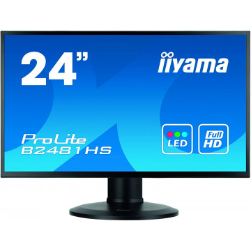 Monitor Second Hand Iiyama XB2481HS, 24 Inch Full HD VA, VGA, DVI, HDMI, Fara Picior Monitoare Ieftine