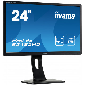 Monitor Second Hand Iiyama B2482HD, 24 Inch Full HD TN, VGA, DVI Monitoare Second Hand 1