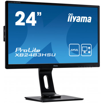 Monitor Second Hand Iiyama XB2483HSU, 24 Inch Full HD, VGA, DVI, Display Port, USB Monitoare Second Hand 1