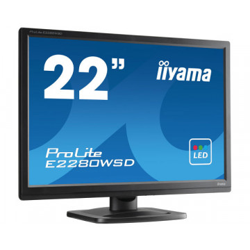 Monitor Second Hand Iiyama E2280WSD, 22 Inch LED, 1680 x 1050, VGA, DVI Monitoare Second Hand 1