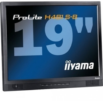 Monitor iiYama ProLite H481S, 19 Inch LCD, 1280 x 1024, VGA, DVI, Fara picior, Second Hand Monitoare cu Pret Redus