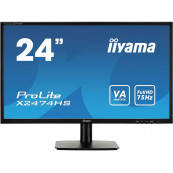 Monitor Second Hand Iiyama x2474HS, 24 Inch Full HD VA, VGA, HDMI, DisplayPort Monitoare Second Hand