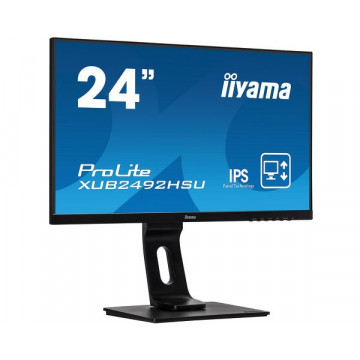 Monitor Iiyama XUB2492HSU, 24 Inch IPS, 1920 x 1080, VGA, HDMI, Display Port, USB, Second Hand Monitoare Second Hand