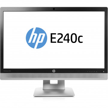Monitor HP EliteDisplay E240C LED IPS Full HD, 24 Inch, VGA, HDMI, USB, Webcam, Fara picior, Grad A-, Second Hand Monitoare cu Pret Redus