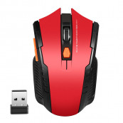 Mouse - Mouse Nou pentru Gaming, 2.4GHz Wireless, 1600dpi, 6 Butoane, Negru-Rosu, Componente & Accesorii Periferice Mouse