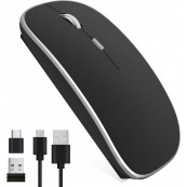 Mouse - Mouse Nou ABL-M3, 1600dpi, 4 Butoane, Negru, Wireless, USB-A + USB-C Reciever, Componente & Accesorii Periferice Mouse