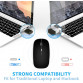 Mouse Nou ABL-M3, 1600dpi, 4 Butoane, Negru, Wireless, USB-A + USB-C Reciever Periferice