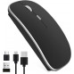 Mouse Nou ABL-M3, 1600dpi, 4 Butoane, Negru, Wireless, USB-A + USB-C Reciever Periferice 8