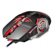 Mouse Nou pentru Gaming, Apedra A8, 3200dpi, 6 Butoane, RGB, Negru, Cu Fir Periferice