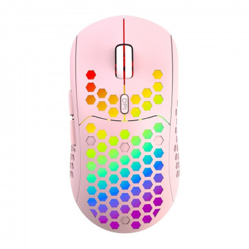 Mouse Nou IBLANCOD BL110, 3200dpi, 5 Butoane, RGB, Roz, Wireless Periferice 1