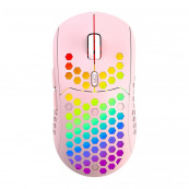 Mouse Nou IBLANCOD BL110, 3200dpi, 5 Butoane, RGB, Roz, Wireless Periferice