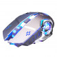 Mouse Nou pentru Gaming, E-Sports A4, 1600dpi, 6 Butoane, RGB, Gri, Wireless Periferice 2
