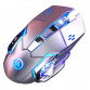 Mouse Nou pentru Gaming, E-Sports A4, 1600dpi, 6 Butoane, RGB, Gri, Wireless Periferice