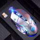 Mouse Nou pentru Gaming, E-Sports A4, 1600dpi, 6 Butoane, RGB, Gri, Wireless Periferice
