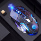 Mouse Nou pentru Gaming, E-Sports A4, 1600dpi, 6 Butoane, RGB, Star Black, Wireless Periferice 2
