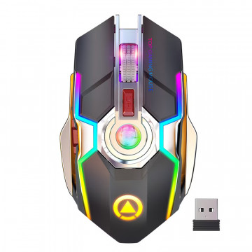 Mouse Nou pentru Gaming, E-Sports A5, 1600dpi, 7 Butoane, RGB, Wireless Periferice 1