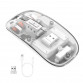 Mouse Nou M133, 2400dpi, 5 Butoane, Indicator Nivel Baterie, Transparent, Alb, Wireless + Bluetooth Periferice 2