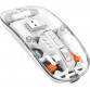 Mouse Nou M133, 2400dpi, 5 Butoane, Indicator Nivel Baterie, Transparent, Alb, Wireless + Bluetooth Periferice 7