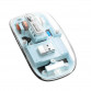 Mouse Nou M133, 2400dpi, 5 Butoane, Indicator Nivel Baterie, Transparent, Albastru, Wireless + Bluetooth Periferice 2