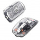 Mouse Nou M133, 2400dpi, 5 Butoane, Indicator Nivel Baterie, Transparent, Gri, Wireless + Bluetooth Periferice 2