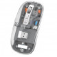 Mouse Nou M133, 2400dpi, 5 Butoane, Indicator Nivel Baterie, Transparent, Gri, Wireless + Bluetooth Periferice 5