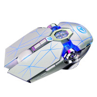 Mouse Nou pentru Gaming, Guijiao G3OS, 3200dpi, 7 Butoane, RGB, Alb, Cu Fir