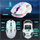 Mouse Nou pentru Gaming, HXSJ T300, 2400dpi, 7 Butoane, RGB, Alb, Wireless Periferice 5