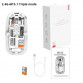 Mouse Nou M233, 1600dpi, 5 Butoane, Indicator Nivel Baterie, Transparent, Alb, Wireless + Bluetooth Periferice 3