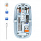 Mouse Nou M233, 1600dpi, 5 Butoane, Indicator Nivel Baterie, Transparent, Albastru, Wireless + Bluetooth Periferice 2