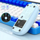 Mouse Nou M233, 1600dpi, 5 Butoane, Indicator Nivel Baterie, Transparent, Albastru, Wireless + Bluetooth Periferice