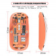 Mouse Nou M233, 1600dpi, 5 Butoane, Indicator Nivel Baterie, Transparent, Portocaliu, Wireless + Bluetooth Periferice 3