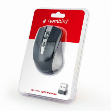 Mouse Optic Wireless Gembird MUSW-4B-04-GB, 1600DPI, Negru+Gri Periferice
