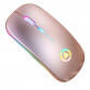 Mouse Nou YINDIAO A2, 1600dpi, 4 Butoane, RGB, Roz-Gold, Wireless Periferice 4