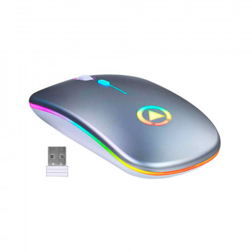 Mouse Nou YINDIAO A2, 1600dpi, 4 Butoane, RGB, Argintiu, Wireless Periferice 1