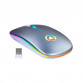 Mouse Nou YINDIAO A2, 1600dpi, 4 Butoane, RGB, Argintiu, Wireless Periferice 4