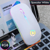 Mouse - Mouse Nou YINDIAO A2, 1600dpi, 4 Butoane, RGB, Alb, Wireless, Componente & Accesorii Periferice Mouse