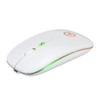 Mouse Nou YINDIAO A2, 1600dpi, 4 Butoane, RGB, Alb, Wireless