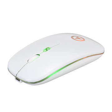 Mouse Nou YINDIAO A2, 1600dpi, 4 Butoane, RGB, Alb, Wireless Periferice 1
