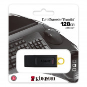 Periferice - Memorie USB 3.2 Kingston 128 GB, Negru, DTX/128GB, Componente & Accesorii Periferice