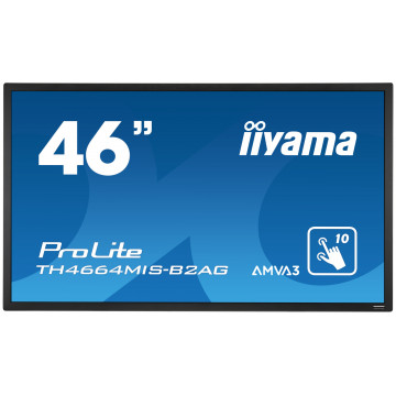 Monitor LED Full HD TouchScreen iiYama, 46 Inch, RCA, VGA, DVI, HDMI, DisplayPort, Fara picior Monitoare