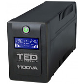 UPS TED Line Interactive 1100VA/600W, display LCD, 4x Schuko Retelistica