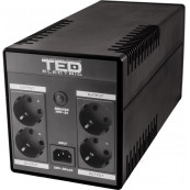 Retelistica - UPS TED Electric 1300VA / 750W, display LCD, 4x Schuko, Servere & Retelistica Retelistica