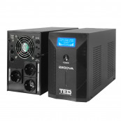 UPS TED 2200VA/1250W cu Stabilizator si Management, display LCD, 3x Schuko si 4x Acumulator 12V 7Ah Retelistica